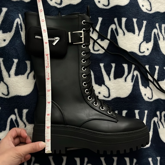 Wild Pair — Black Lace Up Combat Boots - Picture 6 of 6